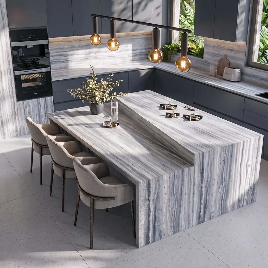 Travertino Silver